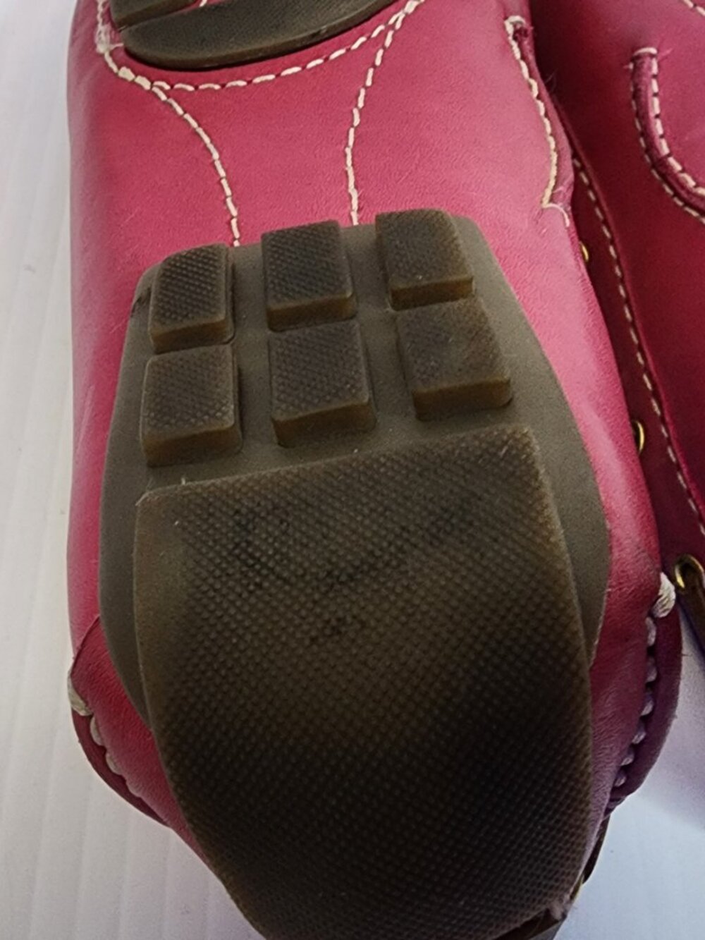 Clarks Artisan Dunbar Racer Red Leather Loafers Women’s 5.5W w/ Box - Picture 13 of 16